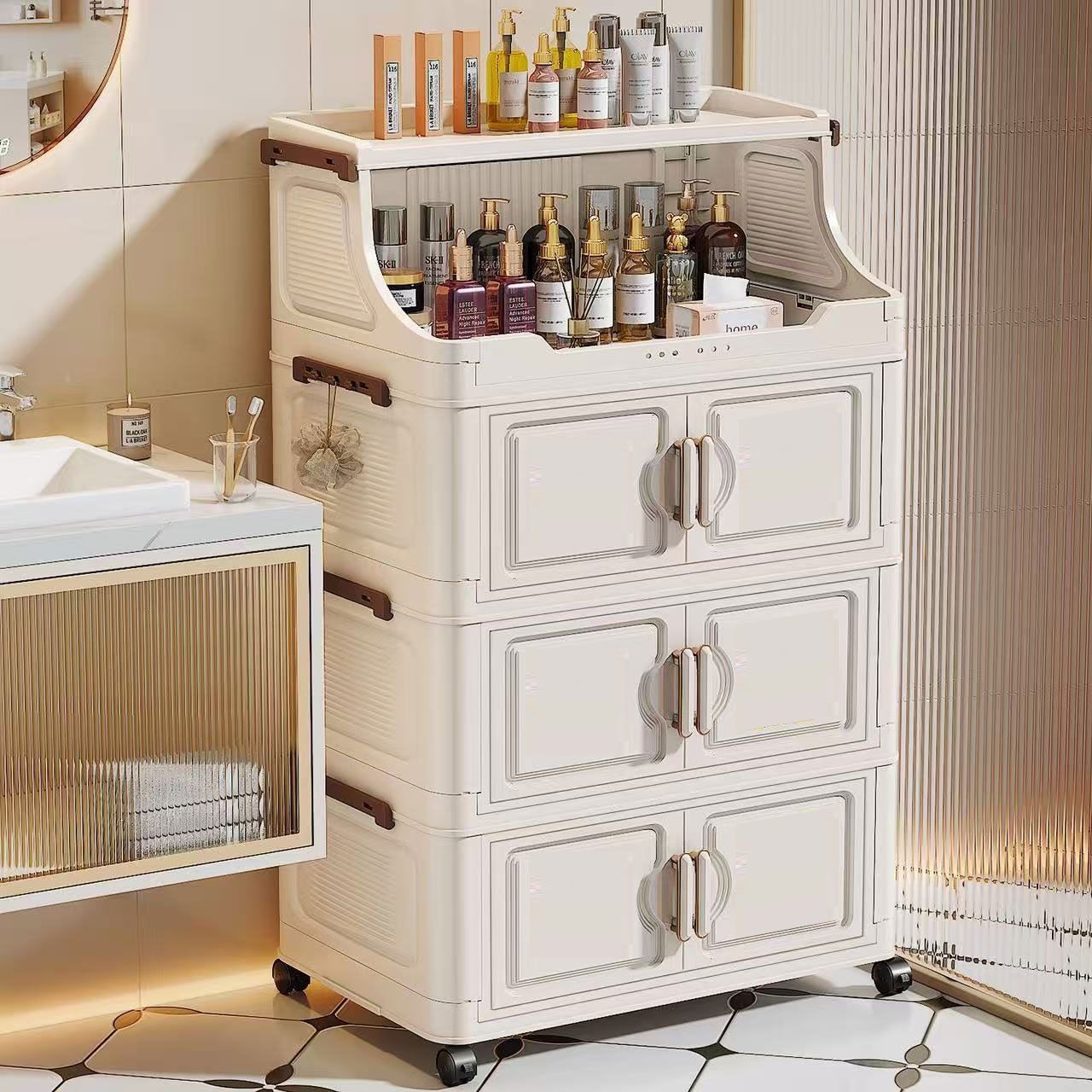 Baby Nursery Organization Ideas - Wózek do przechowywania akcesoriów do karmienia