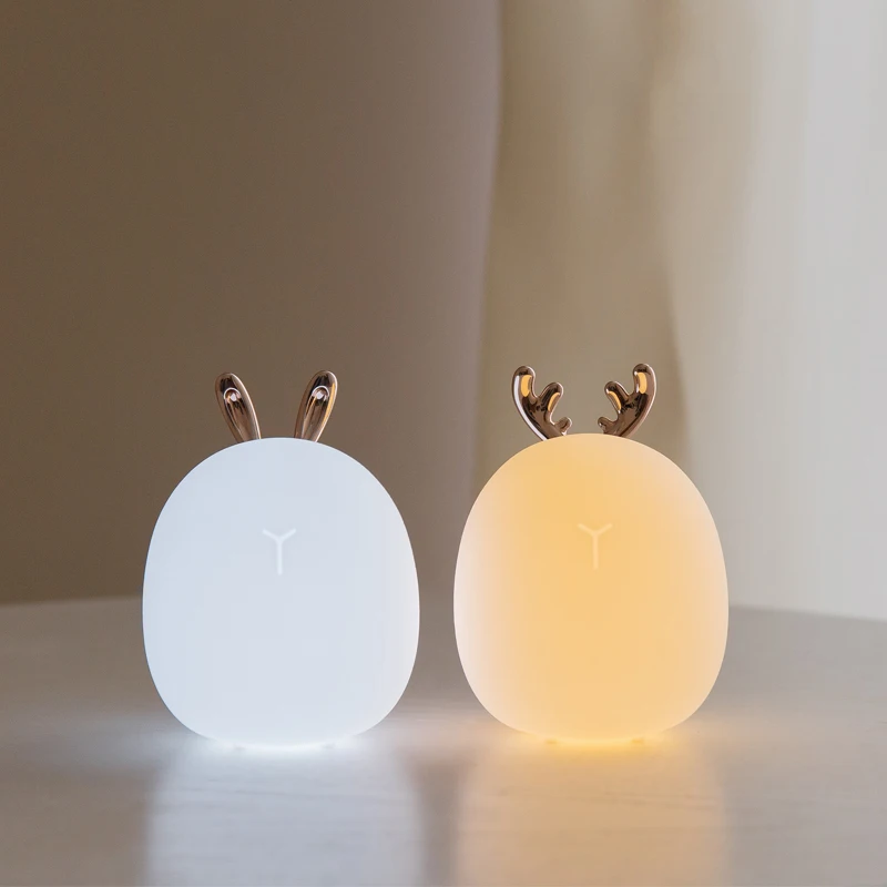 Baby Nursery Egg Light - Led karton jelenia królik silikonowy światło