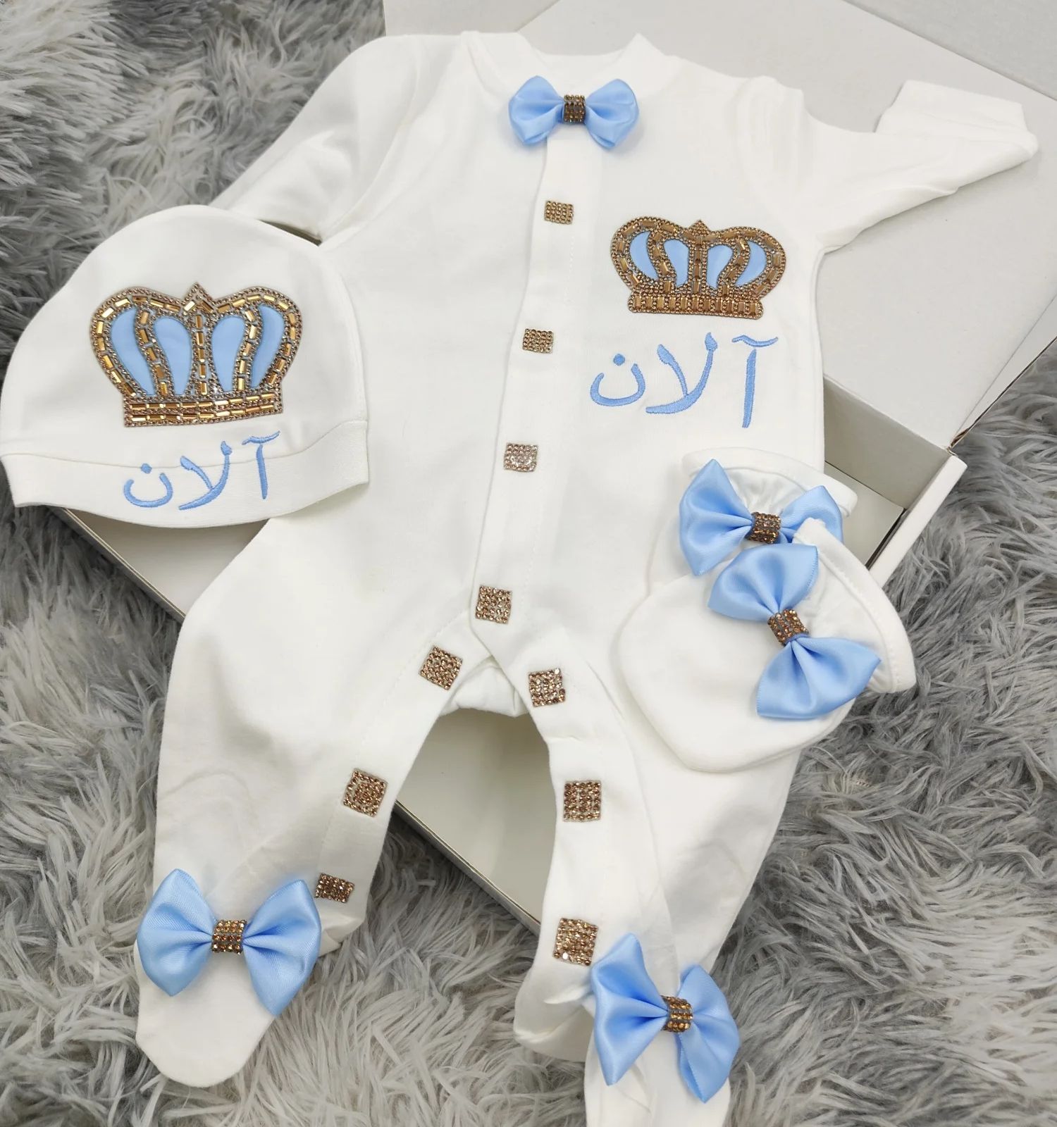 Baby Nursery Outfits - Zestaw: Perłowa Korona Dollbling, Uroczy Boho