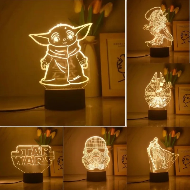 Baby Nursery Egg Light - Lampa 3D Anime Cartoon Yoda Baby