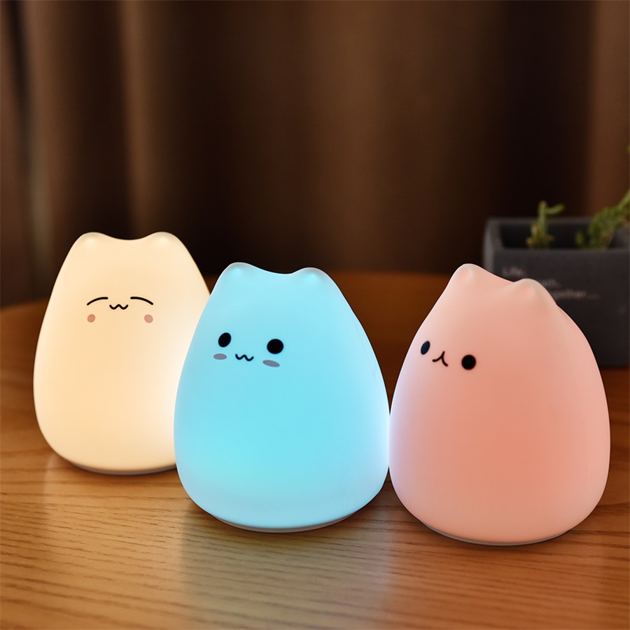 Baby Nursery Egg Light - Lampka nocna Cute Cat dla niemowląt