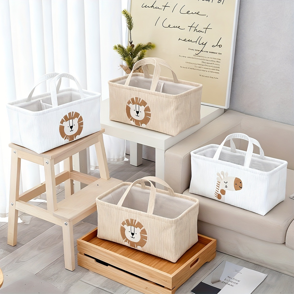 Baby Nursery Organization Ideas - Uroczy koszyk na pieluchy w kształcie