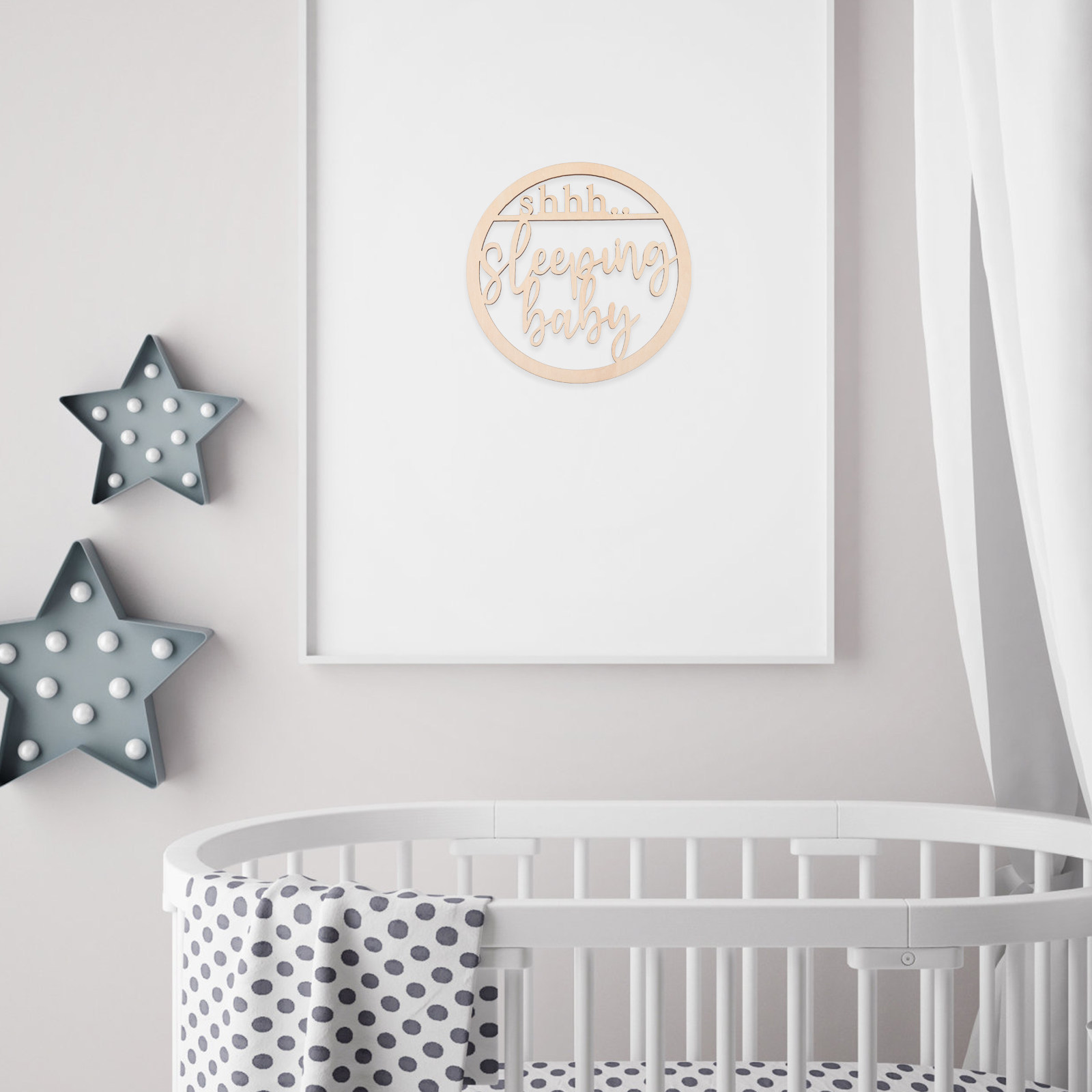 Baby Nursery Hangers - Drewniana zawieszka na drzwi z napisem