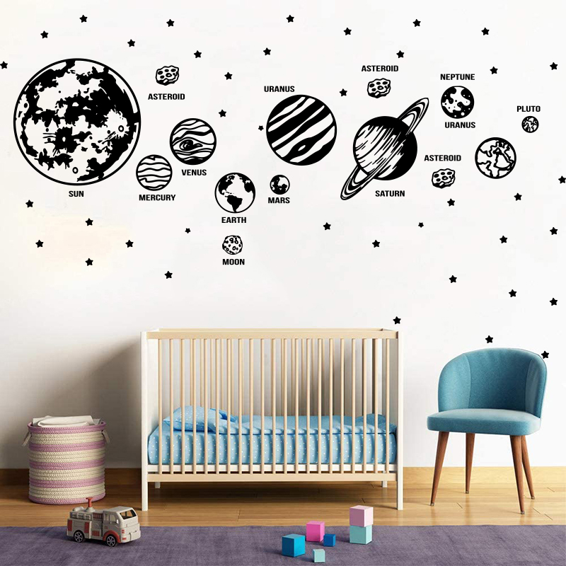 Baby Nursery Needs - Duże planety Układ Słoneczny kosmiczna gwiazda