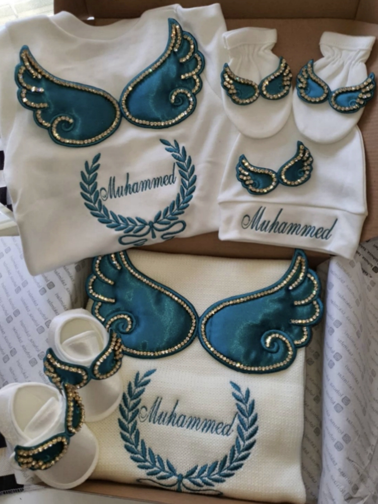Baby Nursery Outfits - Dollbling Hospital Exit 5 szt. Haftowane