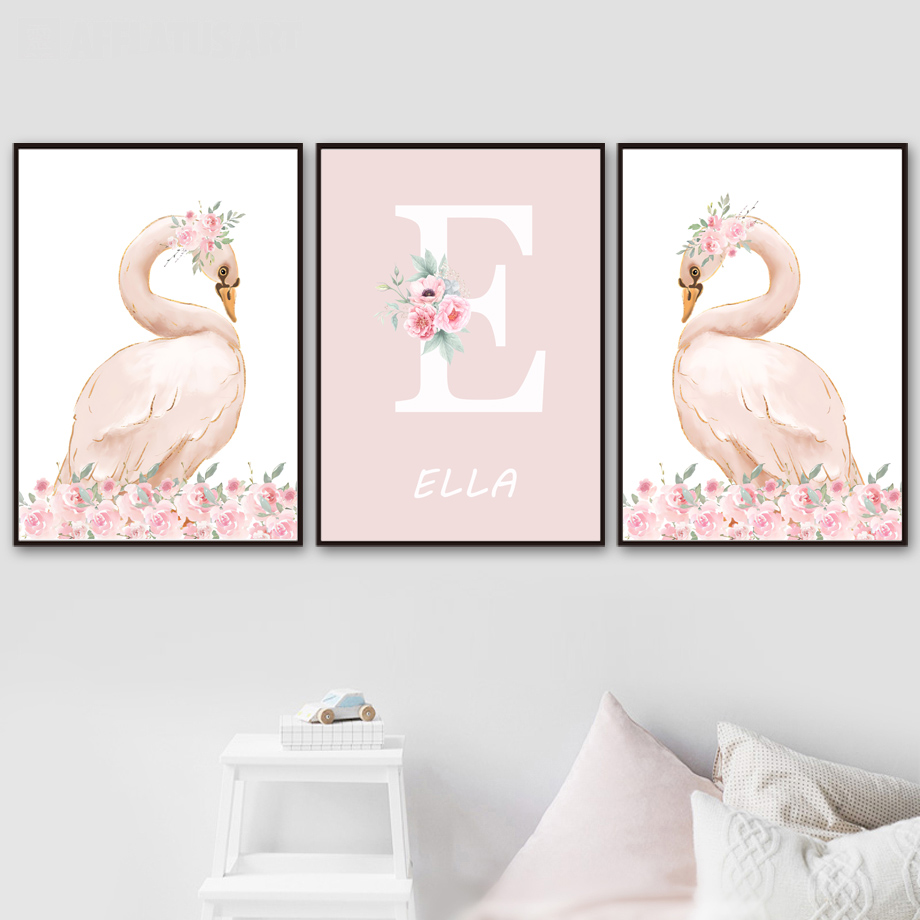 Pink Angel Girl Sun Moon Cloud – Baby Nursery Animal Prints recenzja i cena