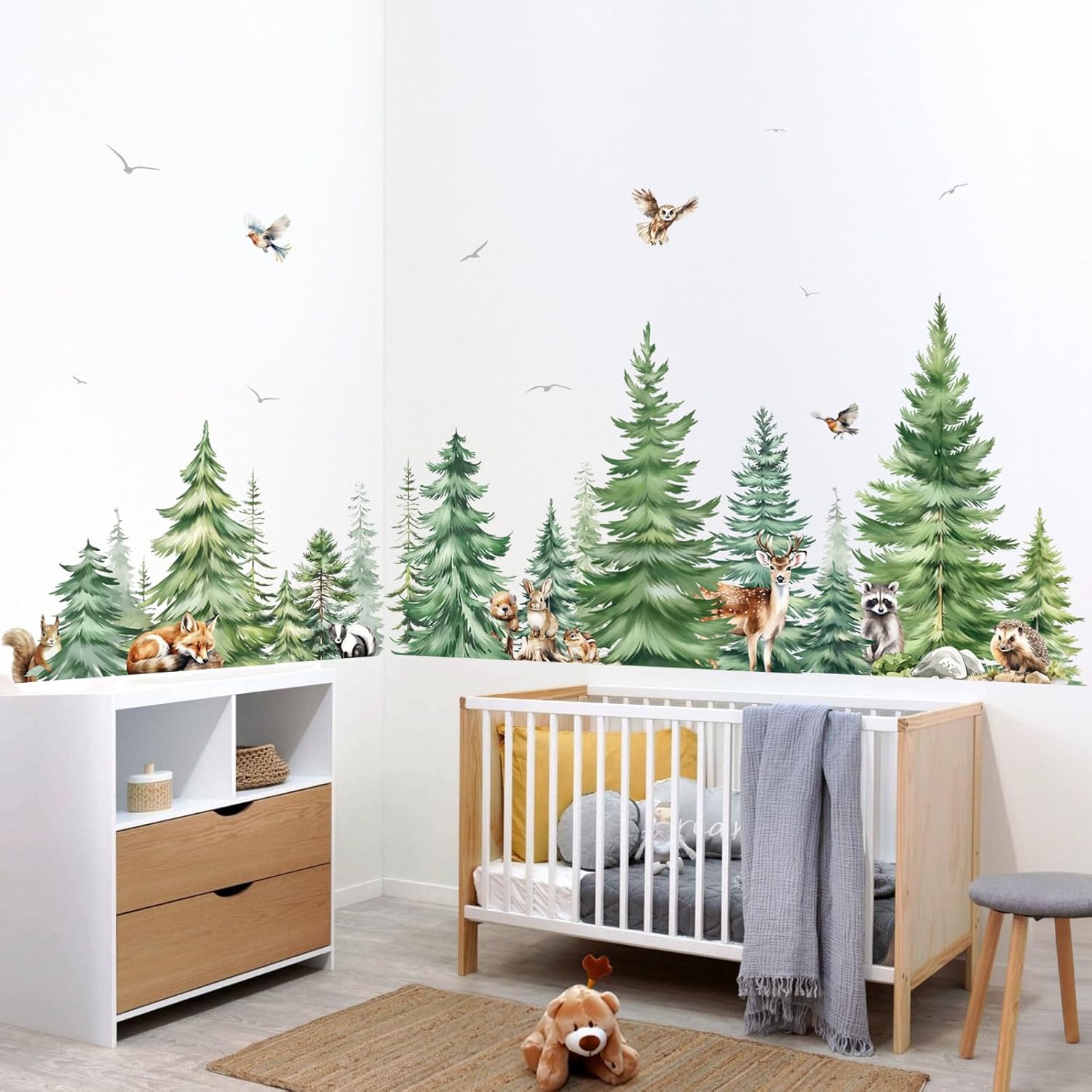 Duże naklejki ścienne akwarelo – Baby Nursery Needs recenzja i cena
