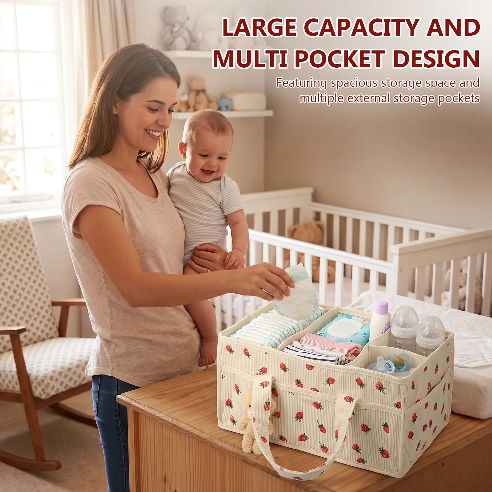 Organizer na pieluchy i chuste – Baby Nursery Handles recenzja i cena