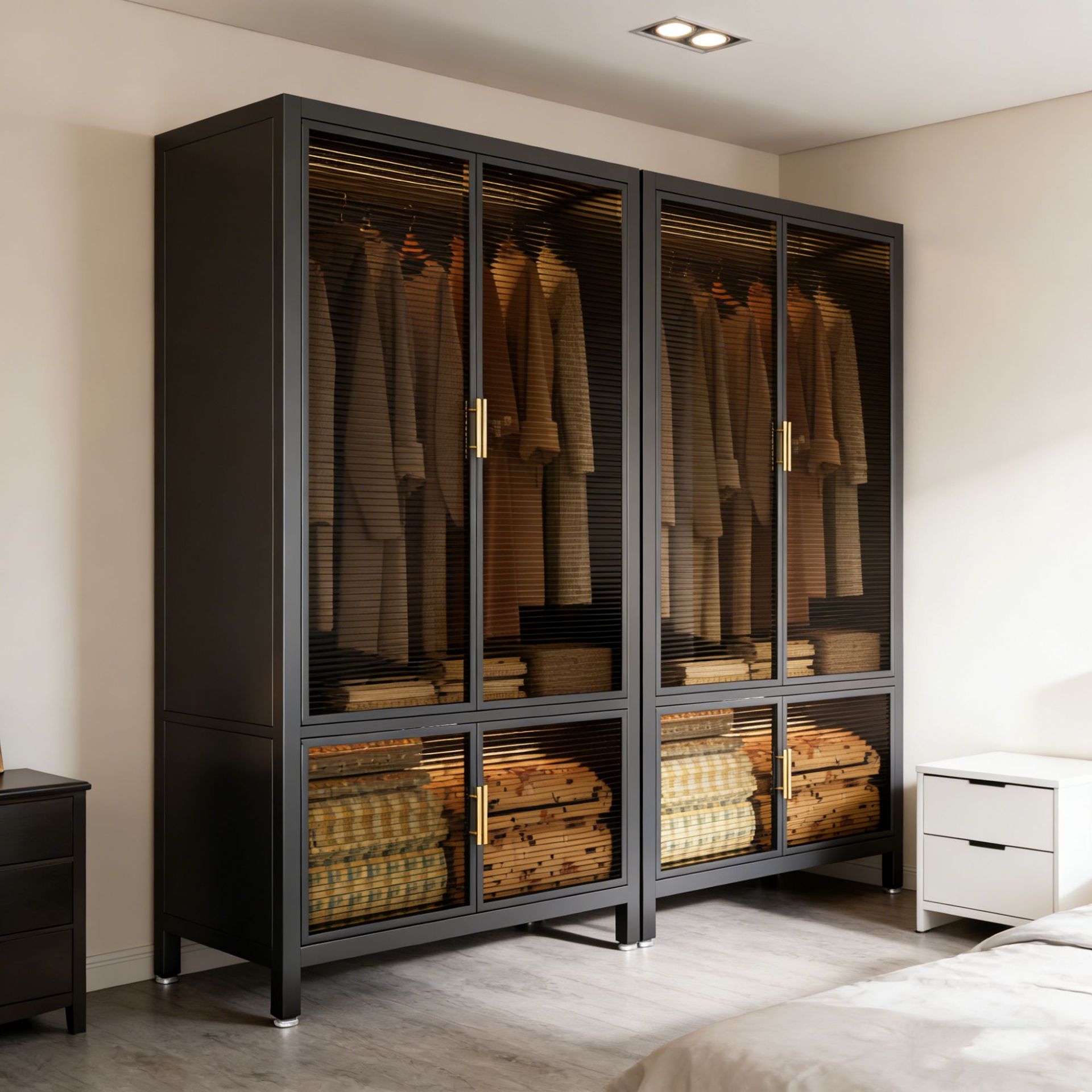 Szafa Stalowa Szklana Garderob – Closet Organizer Baby recenzja i cena