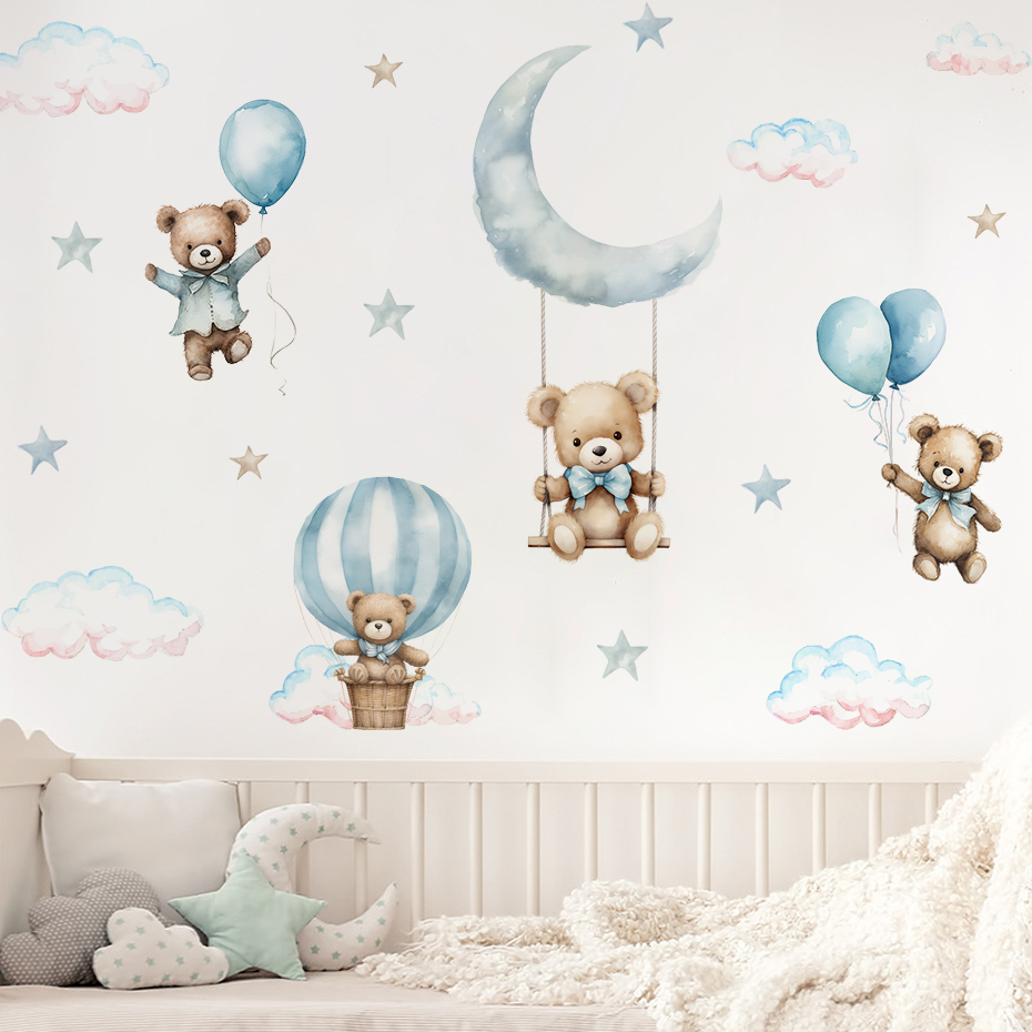 Akwarela Niedźwiedź Balon na g – Baby Nursery Needs recenzja i cena
