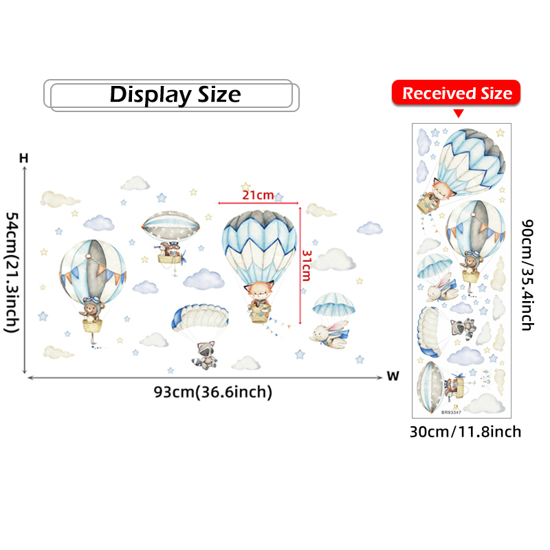 Cartoon Cute Animals Hot Air B – Baby Nursery Needs recenzja i cena