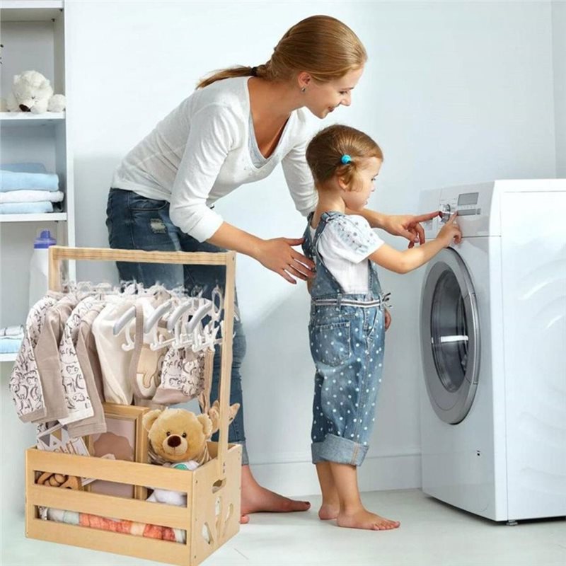 ABFU - Drewniany kosz na preze – Baby Nursery Handles recenzja i cena