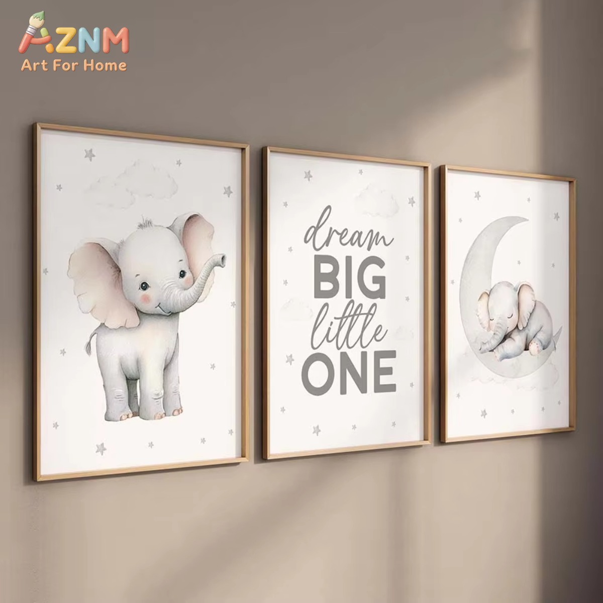 Zestaw obrazków do pokoju dzie – Baby Nursery Elephant Theme recenzja i cena
