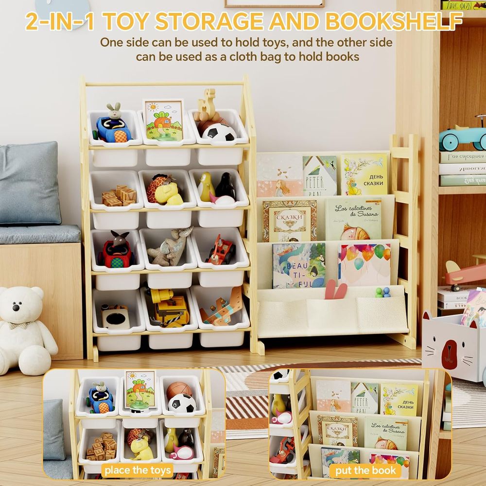 Drewniany organizer na zabawki – Baby Nursery Organizer recenzja i cena