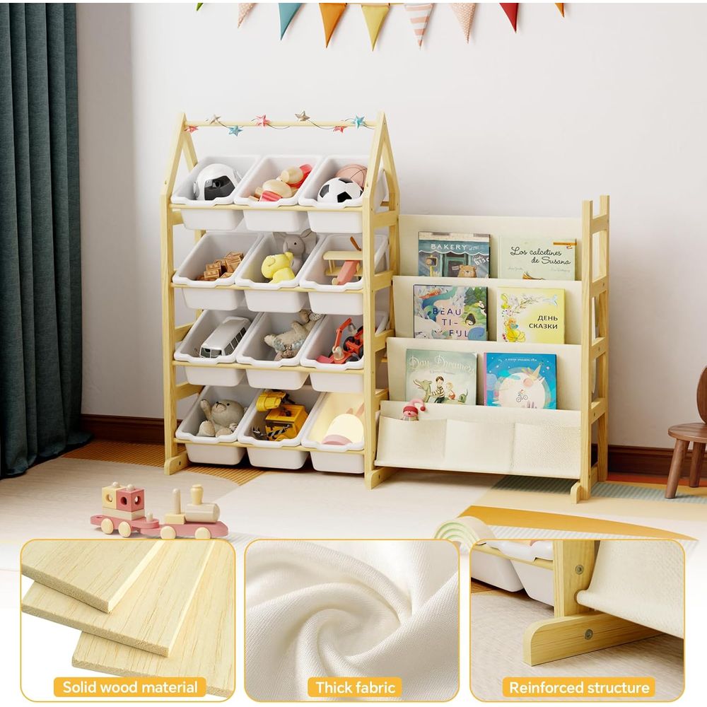 Drewniany organizer na zabawki – Baby Nursery Organizer recenzja i cena