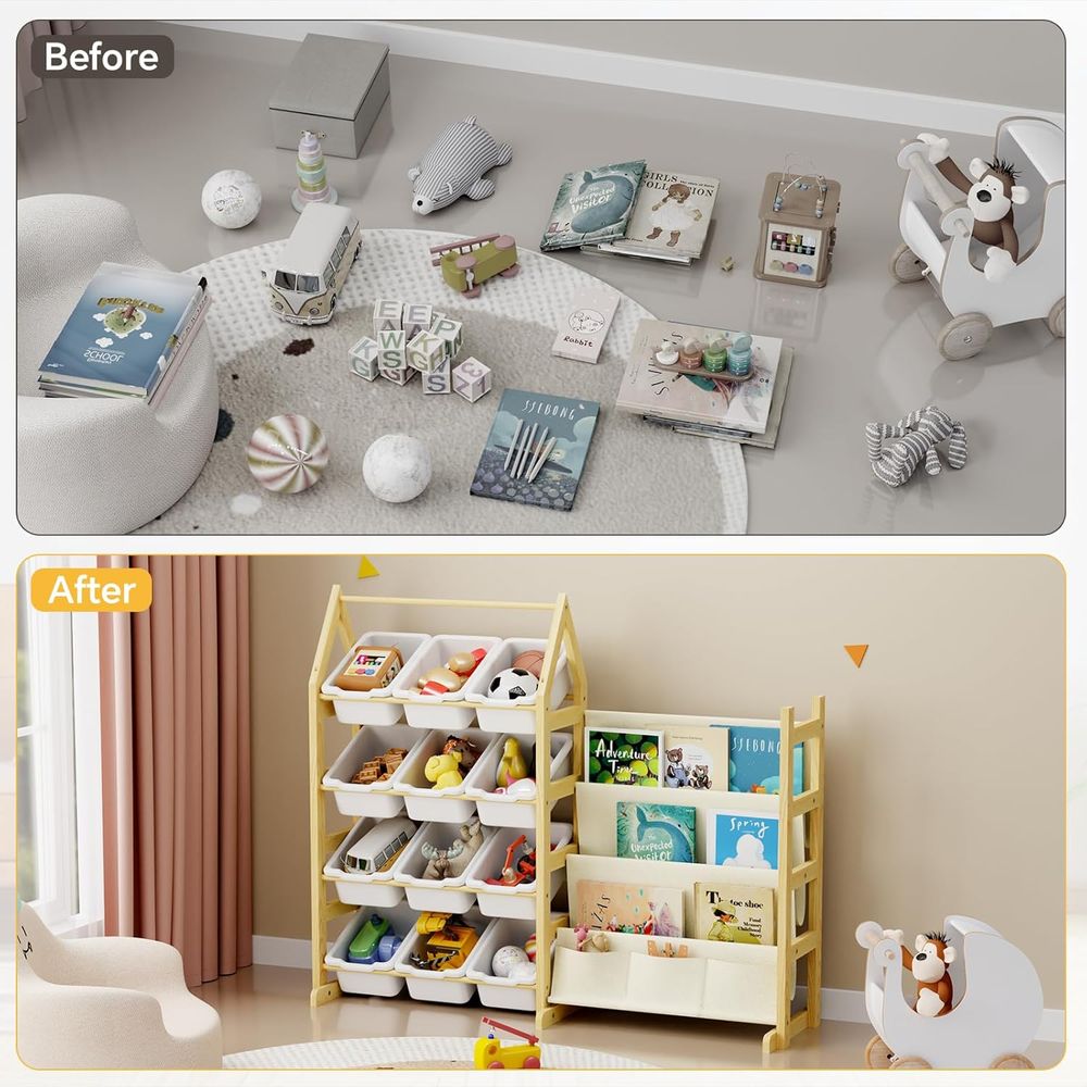 Drewniany organizer na zabawki – Baby Nursery Organizer recenzja i cena