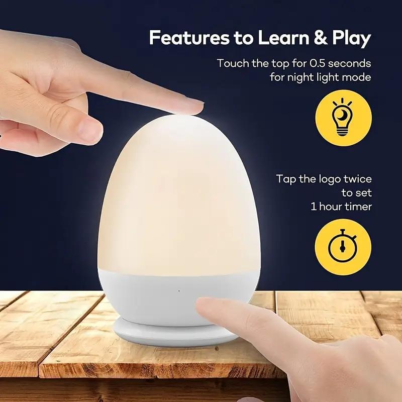 Dotykowa lampka nocna do pokoj – Baby Nursery Egg Light recenzja i cena