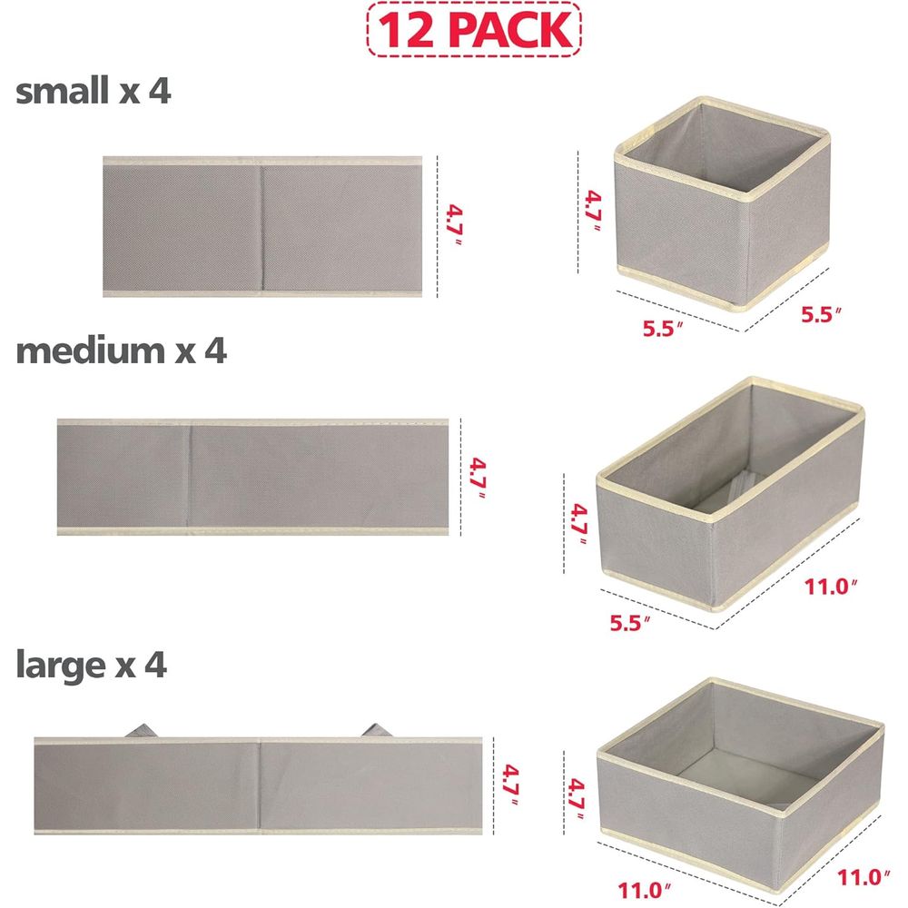 12 szt. Pudełek do przechowywa – Closet Organizer Baby recenzja i cena