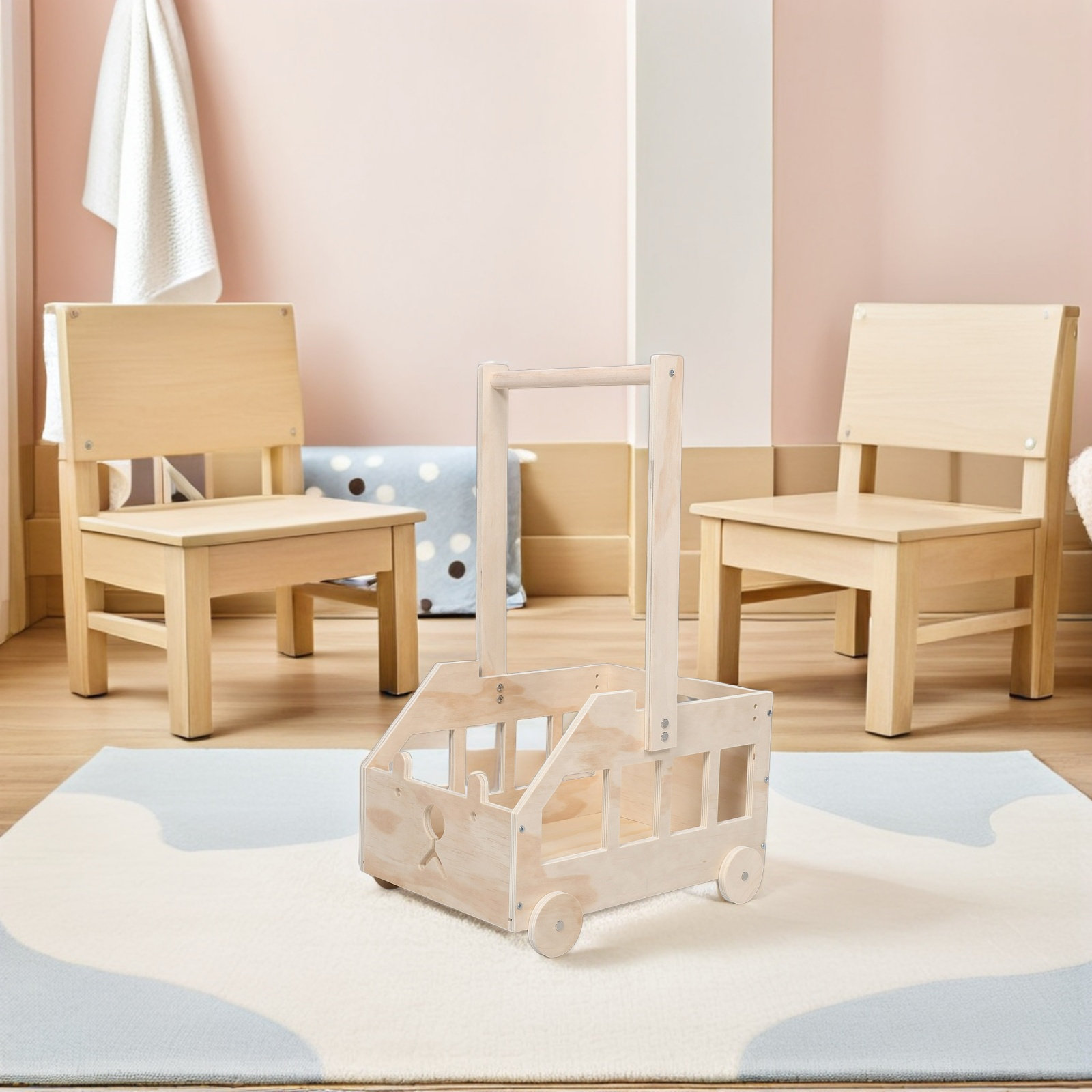 Drewniany kosz do przechowywan – Baby Nursery Handles recenzja i cena