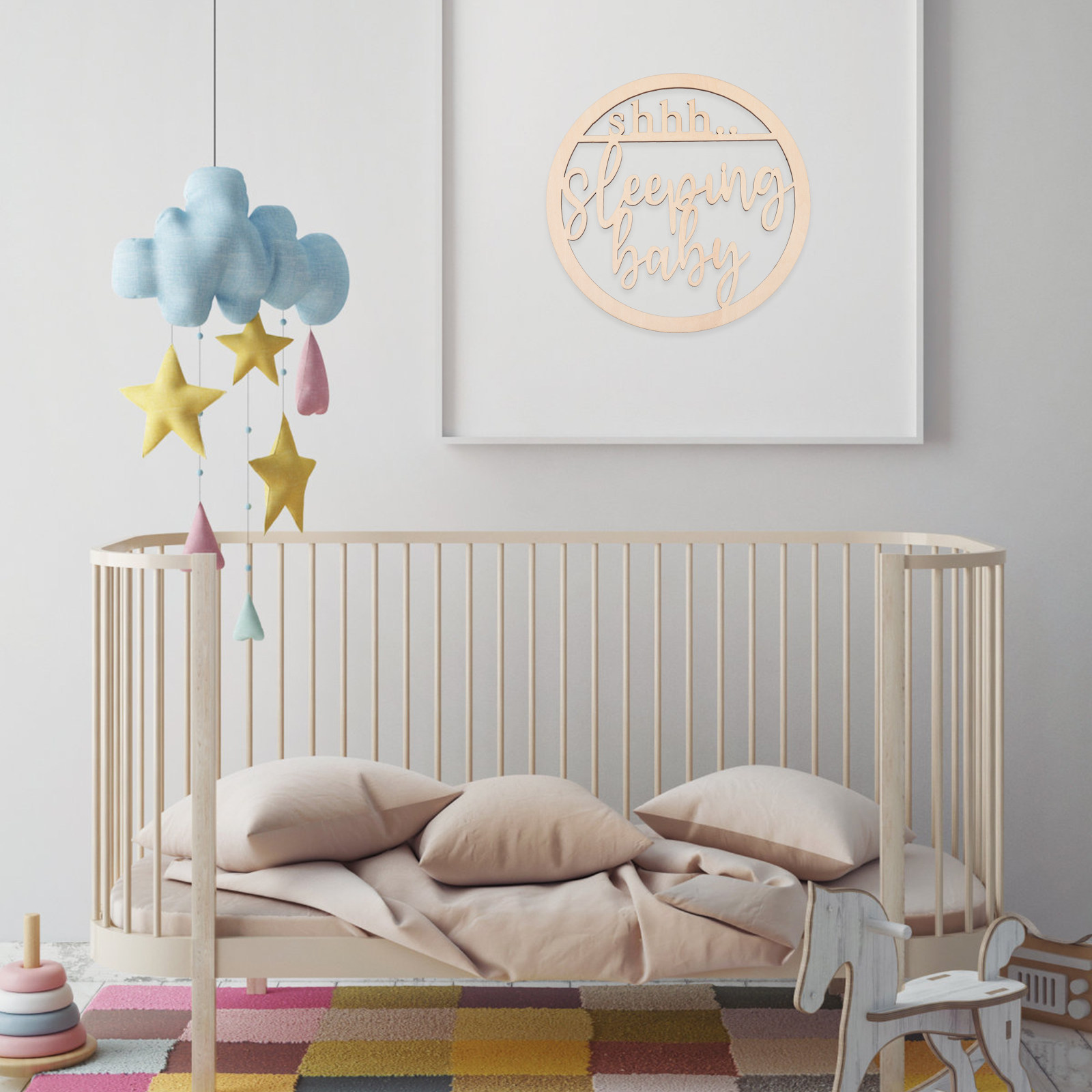 Drewniana zawieszka na drzwi z – Baby Nursery Hangers recenzja i cena