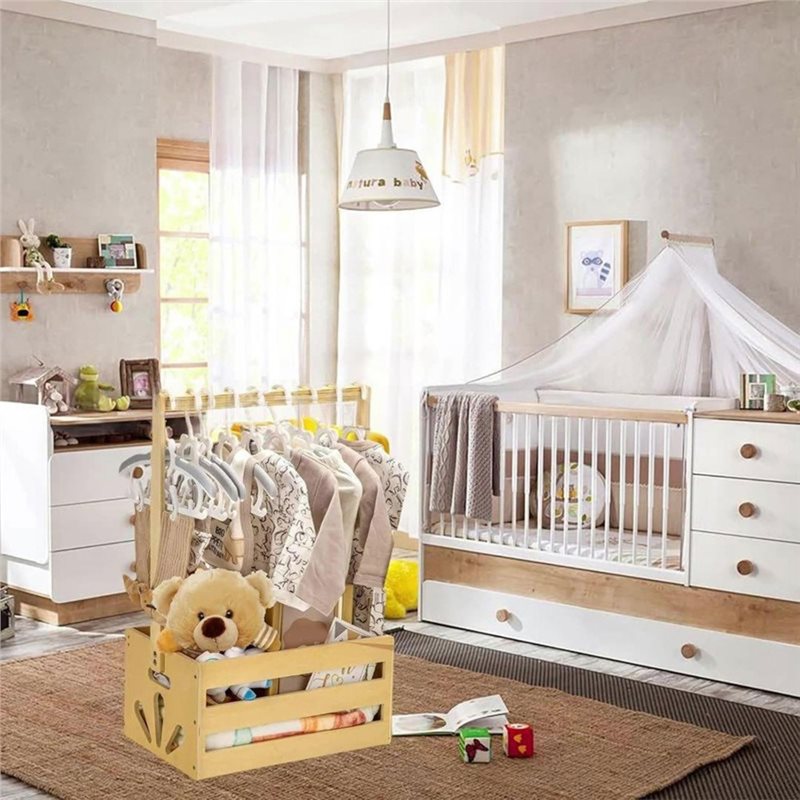 Drewniany kosz na prezenty na  – Baby Nursery Handles recenzja i cena