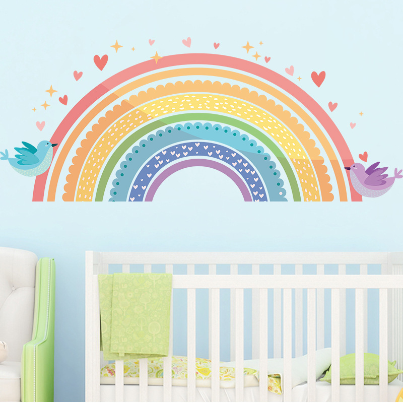Kolorowe tęczowe naklejki ście – Baby Nursery Needs recenzja i cena