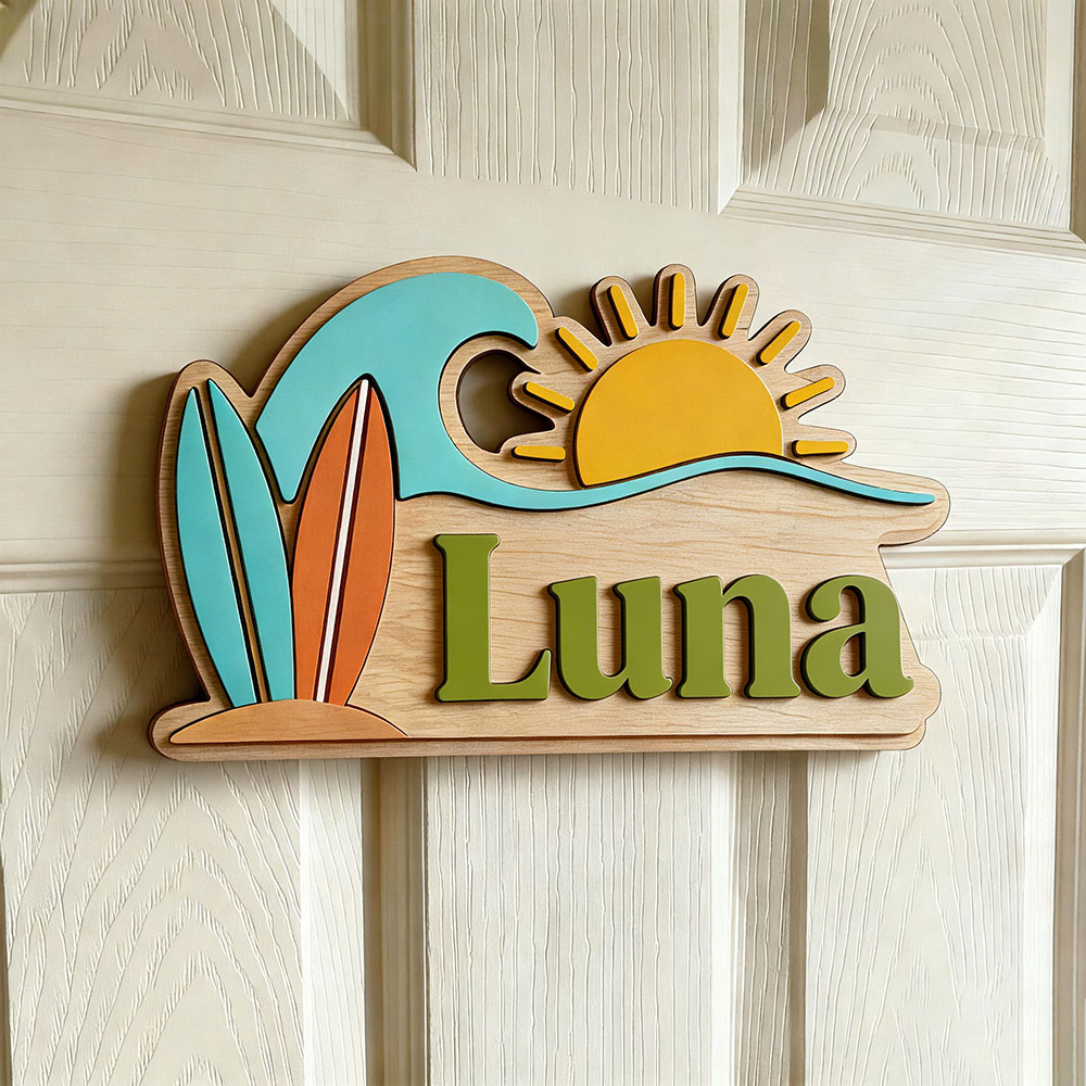 Personalizowana drewniana tabl – Baby Nursery Name recenzja i cena