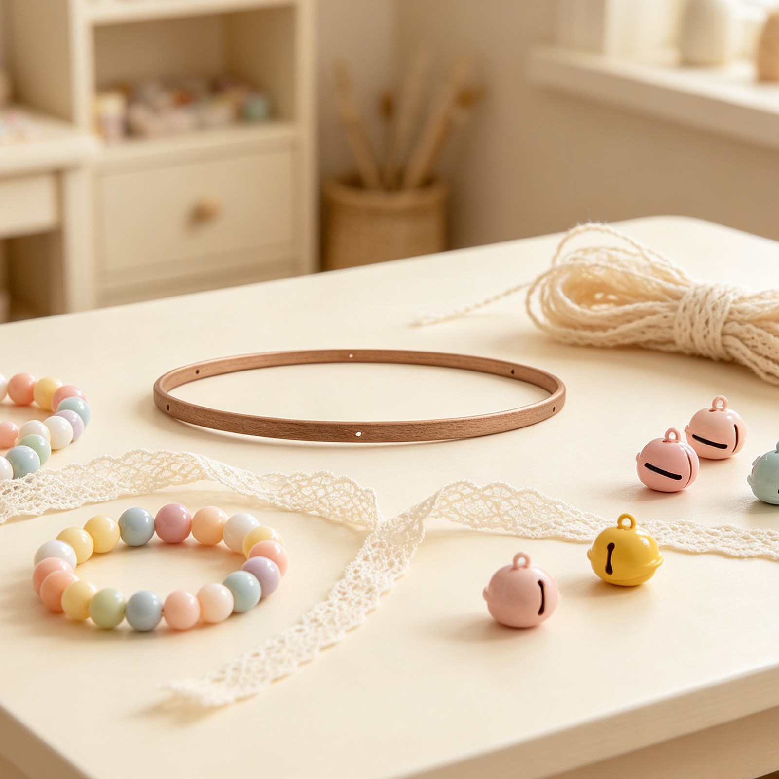 Drewniana rama do mobile'u 9x0 – Baby Nursery Hangers recenzja i cena