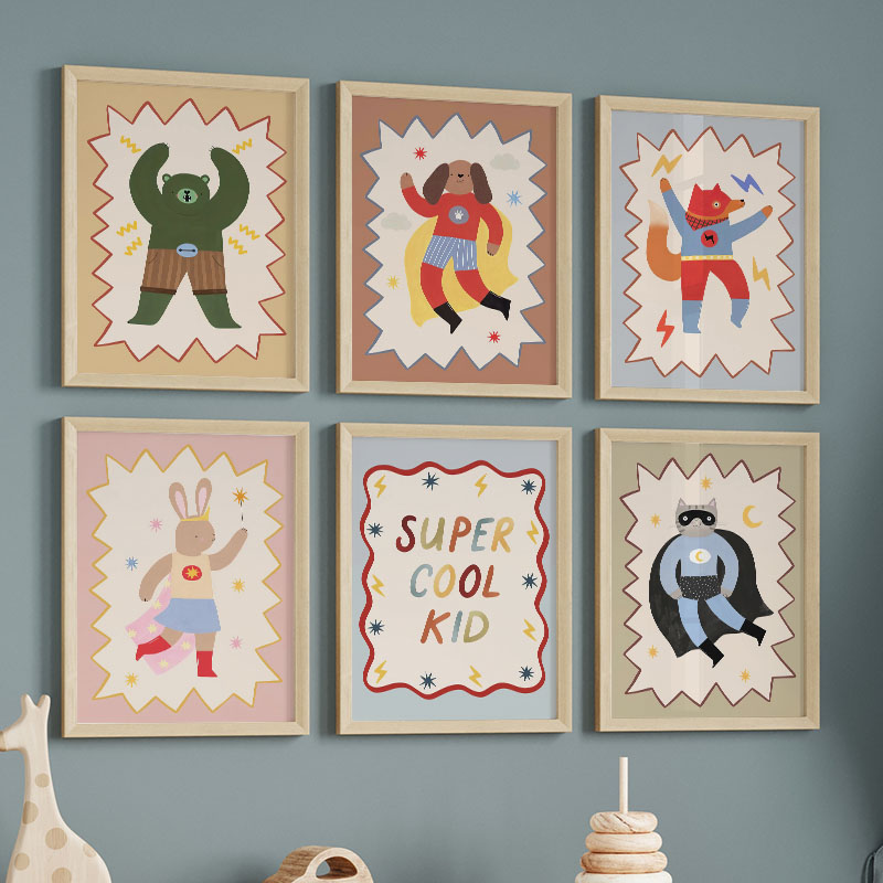 Zabawne Kreskówkowe Super Fajn – Baby Nursery Animal Prints recenzja i cena